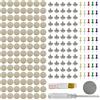 JJZGPP 100 PCS Kit Riparazione Cielo Auto, Riparazione Tetto Auto,Beige | Riparazione Automobilistica Rivetti Pulsante di Riparazione con100Spilli Colorati 1Cacciavite 1Metro a Nastro per Tutte Auto