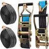 ASelected 2 pezzi cinghia a cricchetto nera 6m 50mm