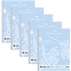 FABER-CASTELL 10213402 - Blocco college DIN A4 a quadretti, 5 blocchi da 80 fogli ciascuno, carta 90 g/m², blocco note azzurro cielo