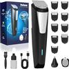 Valano Tagliacapelli Uomo, Tagliabarba Uomini Ricarica USB Taglianaso Tagliacapelli Professionale Tagliabarba di Precisione Kit 3 in 1 con 9 Accessori da 1-16 mm