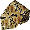 Lorenzo Cana - marchio cravatta in 100% seta - Original marca cravatta - Oro Giallo Blu Paisley - 12025