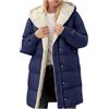 GXYANiaoy Piumino Leggero Donna Lungo Impermeabile Giacca Fodera In Pile Teddy Con Cappuccio Cappotto Parka Cappotti Ispessito Caldo Giubbotto Sherpa Elegante Giacca Piumino Antivento Outdoor