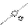 QUARKZMAN Set Chiavi Maschio Filettatore 3/8-24 Unf Dado Rotondo Supporto 30mm Maschio(Adatto Filettature 3/8-7/16 (Unc/Unf) / Metriche M10-M11 / Dadi Diametro 30mm) Filettature Bulloni