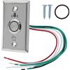 YINETTECH Pulsante interruttore a pressione per campanello da esterno con illuminazione a LED, NO&NC, in acciaio inossidabile 304, senza fili, 12V, pulsante luminoso con LED lampeggiante, 87x51mm