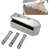 KMERCE Morsetto di Vetro per Piscina in acciaio inox, Palo di Vetro per ringhiera scale, Palo per balaustra Vetro, Balaustra Recinzione-Per Vetro 8-16 mm-Argento