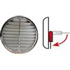 TLDSHOP® - Griglia ventilazione tonda PVC con molle e rete, per fori da Ø80-125 mm, Ø145mm (ARGENTO)