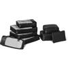 Amazon Essentials, Set di 8 Packing Cube, Accessori da Viaggio, Organizer per Bagagli con Doppia Cerniera, 100% Poliestere, Diverse Misure, Colore Nero