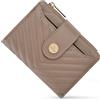 Sunpour Piccolo portafoglio da donna, portafoglio sottile in pelle bifold per porta carte RFID, portafoglio compatto da donna, piccolo portafoglio per borsa a tracolla, Albicocca, 5 inches x 3.8
