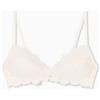 Emporio Armani Reggiseno a Triangolo Imbottito Eternal Lace Bianco L, Bianco, L