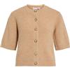 Vila Cardigan Femminile Manica Corta, Natural Melange, L
