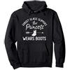 Country western gal funny gift for cowgi Cowgirl Princess Country Western Girl Wears Cowboy Boots Felpa con Cappuccio