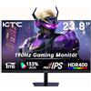 KTC Monitor Gaming 24 Pollici, FHD 1080P@180Hz (OC 190Hz) con pannello Fast IPS, Tempo di Risposta 1ms, FreeSync/G-Sync, HDR400, 133% sRGB, HDMI 2.0 / DP 1.4, Filtro Anti-Luce Blu, VESA 100×100