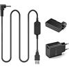 Raeisusp CA-PS700 ACK-E8 Cavo USB Power Bank + Accoppiatore DR-E8 Batteria Dummy LP-E8 + Caricabatterie 5V 3A per Canon EOS T2i T3i T4i T5i 650D 700D X4 X5 X6
