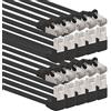 1aTTack.de 366213 Cavo di rete Cat.6 angolo 90 gradi 3 metri - nero - confezione da 10 - Cavo patch Cat6 (SFTP PIMF) 1000Mbit/s connettore Rj 45-10 x 3 metri metri nero
