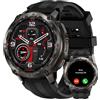KOSPET Tank T4 Smartwatch Uomo, Acciaio Inox Completo, GPS a 6 Satelliti & Mappe Offline, 10ATM Subacqueo 45m, Batteria 50 Giorni, Chiamate Bluetooth, Monitor Salute 24/7, 1.43,Android & iOS Nero