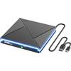 Umaniy Lettore DVD CD Esterno per PC Portatile, Masterizzatore CD/DVD +/-RW Drive CD ROM Unità DVD Esterne con RGB per Windows 11/10/8.1/7/XP/Vista/Linux/MacOS/Linux/Laptop/Desktop