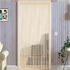 Taiyuhomes Tenda per Porte Tenda a Fili Tende per Finestre Decorazioni per Porte Divisori per Stanze Tenda per Porta Interna Tenda Antimosche per Porta Esterna Tende per Mosche 90x200cm Beige