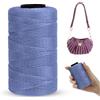 LEREATI Cordino per Borse Uncinetto Piatto Filo Macrame 1mm x 230m Macrame Corda Colorata Cordoncino per Borse a Uncinetto, Arazzo da Parete, Acchiappasogni, Fai da Te (Blu Chiaro)