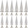 GORGECRAFT 30 Set 28&20mm Argento Punk Rivetti Metallici Cono Borchie A Vite Rivetti A Vite Artigianato in Pelle Borchie A Vite Cono Piccoli Rivetti per Abbigliamento in Pelle Giacche Scarpe