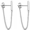 Reffeer Orecchini a perno in argento Sterling 925, per donne e adolescenti, 2.4CM, Argento sterling, Nessuna pietra preziosa