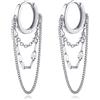 Reffeer Orecchini a cerchio in argento Sterling 925 per donna, pendenti, orecchini a goccia, orecchini, Argento
