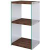 WELL HOME MOBILIARIO & DECORACIÓN Libreria, 100% in legno massiccio di pino, colore noce