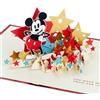 Hallmark Disney - Biglietto pop-up 3D con Topolino per tutte le occasioni, celebrazione, compleanno, festa del papà, figlia, figlio, nipote, rosso, blu, oro