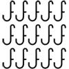 Generic Set di 15 ganci SKADIS (adatti per pannelli per pioli SKADIS), nero, 6 x 2,5 cm