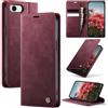 Cracedily Cover per iPhone 16e/iPhone SE 4/iPhone SE 2025 Case, Libro Custodia Portafoglio Premium Pelle PU, Slot Scheda, RFID Shieldon, Chiusura Magnetico Aletta Antiurto Case, Rosso