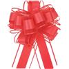 QUARKZMAN 5pz 15cm Fiocchi Regalo Tirante Grande in Organza Fiocco Confezioni Regalo Nastro per Cesti Auto Matrimonio Regali Fiocco di Natale, Rosso