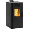 Invicta Stufa a pellet canalizzata TALO 11 PLUS 11.6 kW nera
