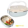 Niiyen Lunch Box Coibentato Termico in Acciaio Inox - Contenitore Isolato Portatile per Alimenti per Studenti, Bambini, Lavoro (Singolo Strato 900ml)