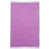 Theko Tappeto Dhurry in 100% Cotone, Tessuto Piatto Happy Cotton | Tessuto a Mano | Colore: Fucsia, 60 x 120 cm