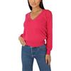 Win's Maglione Donna Scollo a V in Kashmir, Made in Italy, Rosa, M