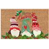 Bitong Tappeto porta d'ingresso zerbino di Natale, tappeto da pavimento rosso, tappeto da pavimento natalizio, tappeto casa ingresso con motivo natalizio, zerbino per esterni, tappeto di Natale, tappetino