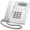 Panasonic KX‑TS880: Telefono a Filo con Vivavoce & Composizione Rapida, Compatibile con ID Chiamante, Bianco, KX-TS880EXW