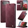 Cracedily Cover per iPhone 17 Air Case, Libro Custodia Portafoglio Premium Pelle PU, Slot Scheda, RFID Shieldon, Chiusura Magnetico Aletta Antiurto Case Custodia per iPhone 17 Air, Rosso