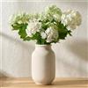 SIDUCAL Vaso da fiori rustico, grande vaso in ceramica per erba della pampa, 24 cm, decorazione moderna per casa, tavolo, soggiorno, mensola, caminetto, bianco