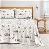 Great Bay Home 100% cotone turco, set di biancheria da letto queen size, tasca profonda, morbido lenzuolo di Natale, caldo, in flanella anti-pilling (queen, cucciolo invernale)