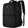 MATEIN Zaino da Viaggio 45x36x20, Zaino Bagaglio a Mano Aereo Zaini Uomo Lavoro Impermeabile con Caricatore USB Zaini Porta PC 17 Pollici Anti Furto Borsa Aereo Cabina Donna per PC Affari Scuola, Nero