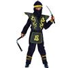 Ciao- Gold Ninja Fighter costume travestimento bambino (Taglia 8-10 anni) con kit armi