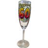 dor Bicchiere 60 Anni Flute Vetro Glitter Oro Gadget Idea Regalo Festa 60° Compleanno