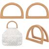PH PandaHall 4pz Manico per Borsa a Forma di D, Manici per Borse in Resina Manici Decorativi per Borse di Ricambio per Borsa Uncinetto Macramè Borsette Spiaggia Tela Portafogli, Perù, 12x8.5cm