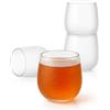 Goodwei bicchieri giapponesi 200 ml - Vetro strutturato - bicchieri effetto ghiaccio per tè, acqua, succhi e sakè - resistenti & lavabili in lavastoviglie, Set di 4 (Ghiaccio)