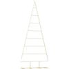 vidaXL Albero di Natale in Metallo con Supporto Oro 210 cm, Albero di Natale in Metallo, Decorazione Festiva per Interni, Pezzo d'arredo Elegante, Tocco stagionale per casa