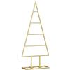vidaXL Albero di Natale in Metallo con Supporto Oro 60 cm, Albero di Natale in Metallo, Decorazione Festiva per Interni, Pezzo d'arredo Elegante, Tocco stagionale per casa