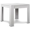 BAKAJI Tavolo Quadrato Allungabile 90x90 cm, Apertura a Libro, Design Moderno Ribaltabile, Apribile 4-8 Posti, Ideale per Sala Pranzo, Soggiorno, Cucina, Arredamento Interno (Bianco Frassinato)