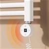 Heilmetz Elemento Riscaldante 300W con Termostato per Scaldasalviette Elettrico Bagno, Termosifoni, Radiatore, con Temperatura Regolabile e Funzione Timer, Design Bianco