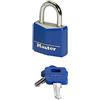 Master Lock 9141EURDCOL Lucchetto a Chiave in Alluminio Rivestito, Multicolore(Casuale), 4 x 5.9 x 1.3 cm