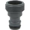 Amig - Adattatore Maschio per Raccordo Rubinetto a Tubo da 3/4" | Raccordo Rapido e Facile per Tubi d'Acqua | Raccordo Filettato | Plastica Abs e Gomma | Grigio